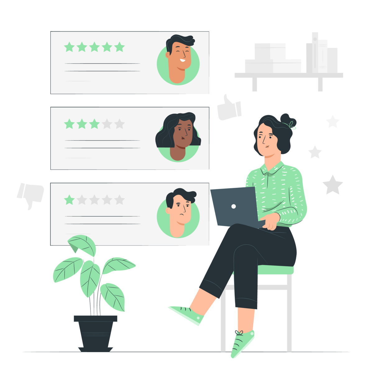 positive and negative online reviews